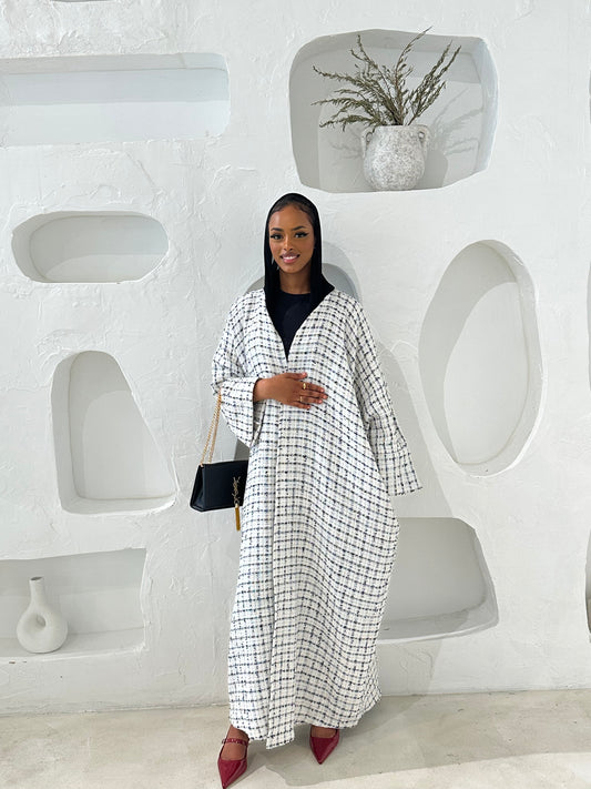 Karima Abaya Coat - White